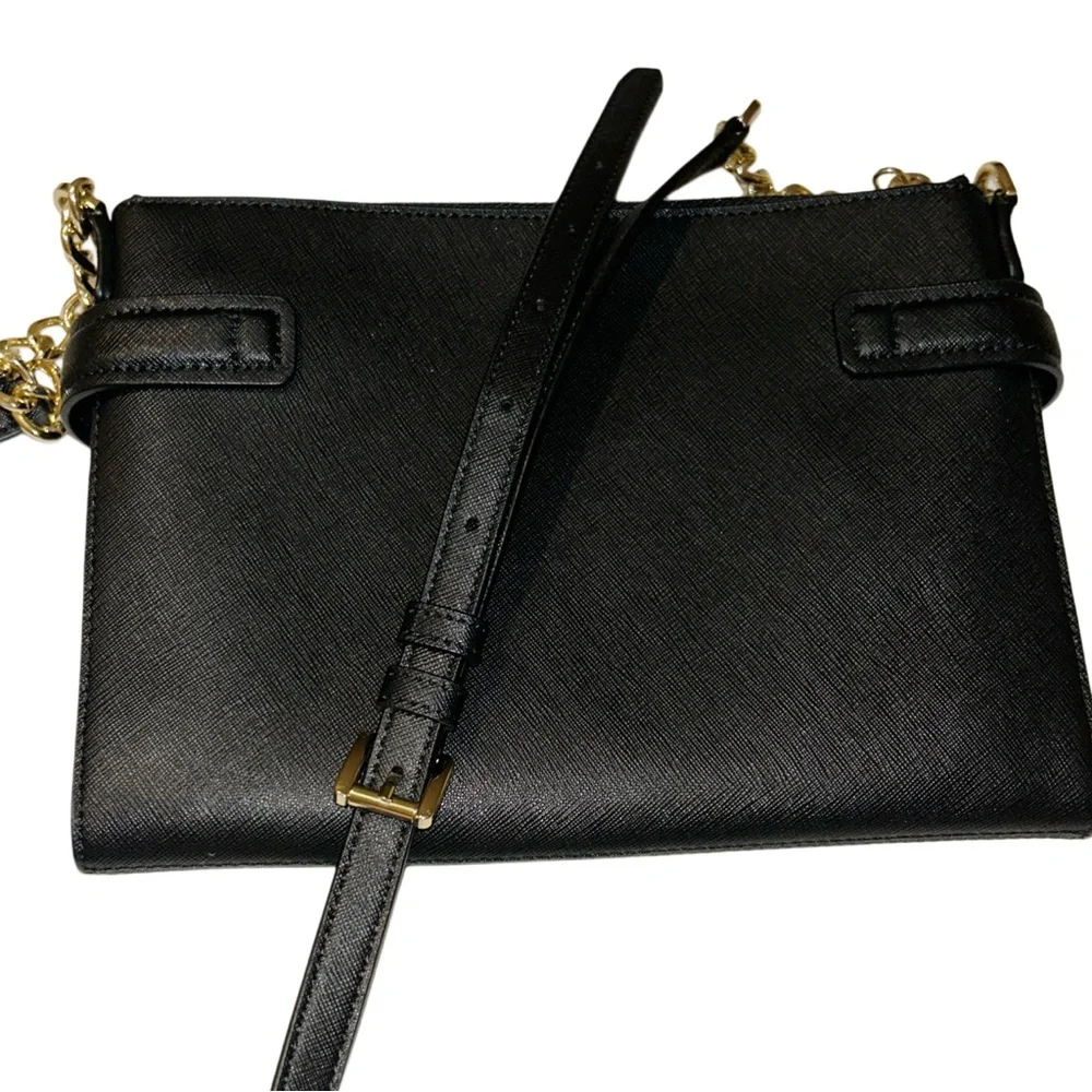 MICHAEL KORS Black Double Zip Crossbody Purse